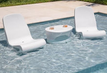 REZVANI FURNITURE STUDIO Tenjam Splash Series Amped Side Table for in Pool use, in Pool Side Table for sunshelf use and Water Depths up to 10" (White Granite)