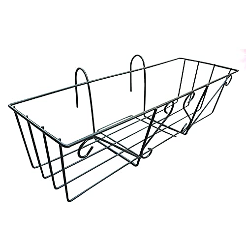 Hanging Balcony Flower Pot Brackets Holder Box Stand Rack Railing Shelf Patio Deck Plant Planter Container Accessories 1ZHIWUJIAL-7-10-E
