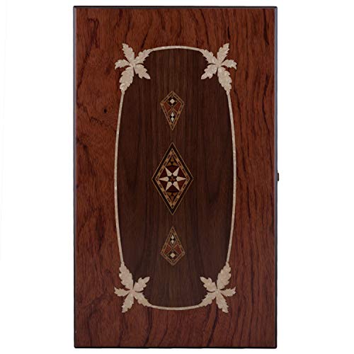Helena Wood Art Asia Backgammon Set with Number Counter Rosewood