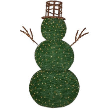 Northlight Lighted Commercial Topiary Snowman Outdoor Christmas Decoration 6.5' Green