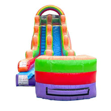 TentandTable 18FT Commercial Inflatable Water Slide & Blower, Rainbow