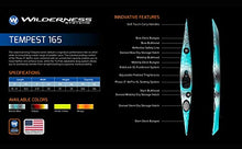 Wilderness Systems Tempest 165 Sit Inside Touring Kayak Adjustable Skeg Mango