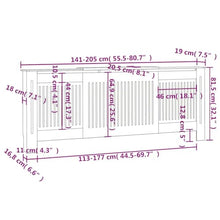 MDF Radiator Cover Black 80.7 in