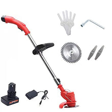 Cordless Lawn Mower, Retractable ELD 12V Rechargeable Home Lawn Mower Rotary Machine Head Portable Small Lawn Mower