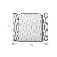Fireplace Screen European Style Fireplace Screen, Metal Railing, Fireplace Divider with Mesh Cover, Decorative Iron Fence, Black Fireplace Screen