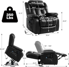 UOPYNE Infinite Position Dual Motor Power Lift Recliner with Massage Heat