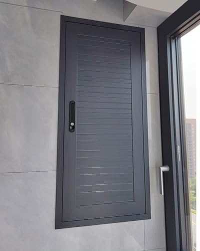 Exterior Wall Access Panel Weatherproof, Aluminum Lockable Access Door Hatch, Attic Bathroom Inspection Service Doors, Hinged Wall Cover Plate(Gray,38x46in (95x115cm))