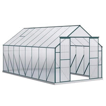 Walk-in Greenhouse, Outdoor Greenhouse with Aluminum Frame, Sliding Door, Adjustable Roof Vent for Backyard All-Season Plant Growing(Large)