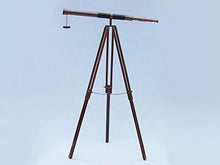 Handcrafted Nautical Decor Floor Standing Antique Copper Telescope 60