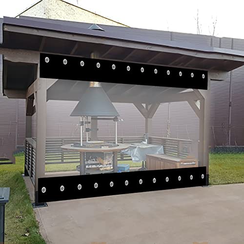 AMEPOO Outdoor Tarpaulin Curtain, Pergola Rainproof Side Panels, for Porch, Gazebo, Cabana(8.5x3m/27.88x9.84ft)