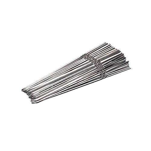 SPXTOM Stainless Steel BBQ Skewer, Thread Design, Anti-Slip, Anti-Scald, Flat skewers for Grilling, for Meat Shrimp Chicken Vegetable (Color : 35 * 0.36 * 0.1cm, Size : 500)
