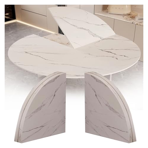 LZMZMQ Circle Foldable Dining Table Top for Apartment, Home Banquet Barbecue Table Toppers Extension Board with Connector & Hinges, Temporary Outdoor Patio Tables, Custom Size(White,Dia 180 cm/71 in)