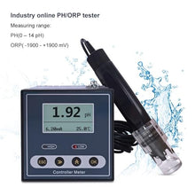 VBSNKLOI Water Test Meter, Soil PH Meter Online Controller Water Quality Tester Control(Main+PH Glass Electrode)