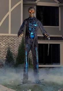 Gemmy Giant 12FT Lighted Zombie Animatronic | Huge Talking Ghoul Halloween Decoration with Stand, Power Cord and Motion Activation