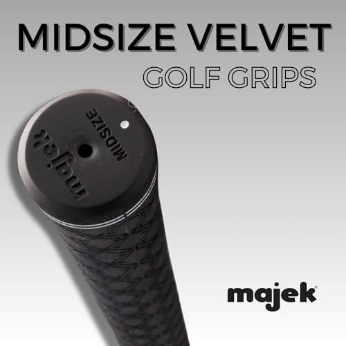 Majek 200 pcs - Tour Pro Soft Black Midsize Golf Grips