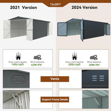 DuraYu 13x20 FT Metal Storage Shed, Large Outdoor Garden Tool Shed