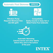 Intex 2100 GPH Sand Filter Pump Automatic Timer Device Bundled with Deluxe Maintenance Kit and Wall-Mounted Surface Skimmer for Above Ground Pools