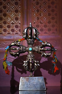 Generic Tibetan Temple Collection Skull Head Cross Nine Shares Vajra Magic Weapon