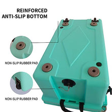 ZCBYBT 65 QT Portable Insulated Ice Chest Box Outdoor Ice Cooler Box with Wheels for Beach, Drink, Beverage, Camping, Picnic, Fishing Holds Ice Up to 3 Days,Blue