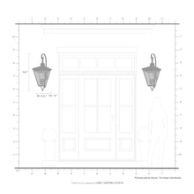 Livex Adams 4 Light Extra Large Outdoor Wall Lantern Antique Brass/Brushed Nickel
