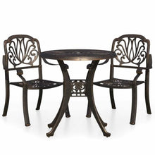RJPLMFV 3 Piece Bistro Set Cast Aluminum Bronze