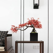 Artificial Bonsai Simulation Bonsai Tree Indoor Artificial Maple Leaf Bonsai Tree for Home Living Room Hotel Lobby Decoration Simulation Plant Bonsai Trees for Home Office