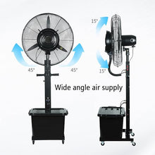 CUTPOIY Portable Oscillating Misting Fan with 42L Tank, 3 Speeds for Patio Cooling, 30in, Adjustable-650mm (26in)