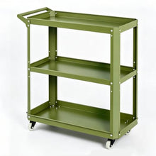 ARTUNV Metal Rolling Flower Cart With Wheels, 3-Tier Plant Display Stand