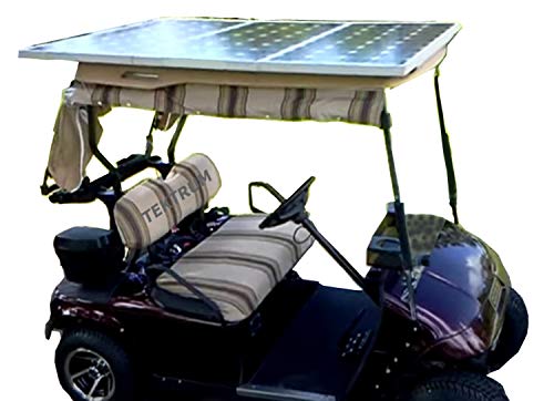 Tektrum Universal 240 watt 240w 36v Solar Panel Battery Charger Kit for Golf Cart - Charge While Driving, Save Electricity Bill, Extend Battery Life, Emergency