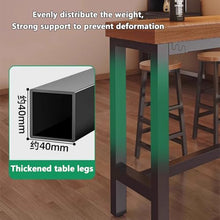 JYPIINFS Solid Wood High Bar Table for Home Restaurant and Counter Height Pub with Metal Frame Kitchen Breakfast Furniture(240x40x105cm)