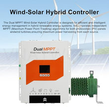 VNATWGOO 5000W Solar Wind Dual MPPT Controller, with External Dump Load & Color LCD Display, 12V/24V/48V, for Home Energy Systems 48V