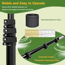 Multifunctional Solar Panel Cleaning Kit - Electric Water Fed Brush, 65cm Double Rotating Head, Extendable Pole, Suitable for Photovoltaic Panels, Windows & Pool Cleaning X1-3.5