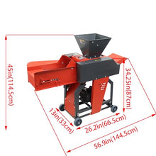 Banfluxion 220V 4-Blade Grass Cutting and Silk Kneading Integrated Machine Crop Straw Breaker Silk Kneading Integrated Machine with Belt Conveyor for Crushing Various Grass, Straw, 400-800KG/H, 2.2KW
