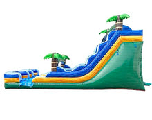 TentandTable 18FT Commercial Inflatable Double Water Slide, Tropical Green