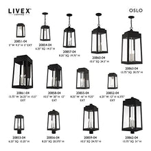Livex Four Light Outdoor Post Top Lantern Black