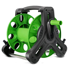 Mini Garden Hose Reel Cart, Lightweight Hideaway Box with 10-Function Spray Nozzle for Car Patio Cleaning Yard Farm and Patio (10 meters water pipe)