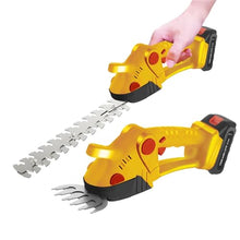 Hedge Trimmer 2pcs Cordless Hedge Trimmers and Lawn Mowers Shrubs and Including Charger Garden(Yellow,No Battery)
