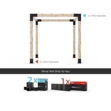 TOJAGRID Any Size Pergola Kit for 6x6 Wood Posts Black