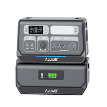 ALLWEI 2400W Portable Power Station with B200 PRO Expansion Battery LiFePO4