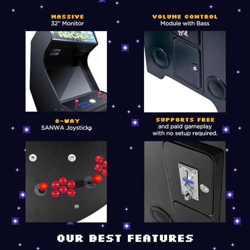 Creative Outdoor Distributor Full-Size Arcade Machine 4 Player 5100 Games 32" Screen
