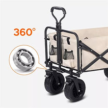 WAFEOGK Outdoor Utility Wagon 8" Wheel Portable Camping Cart Garden Shop Sport Beach Hand Trolley Bearing 120 kg(E)