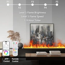 Vapor Fireplace - 3D Intelligence Mist Fireplace with Humidifier,19.69/31.5/39.37/47.24/59.06in,Realistic Steam Flames, Auto Water Refill, Remote Control for Bedroom/Living Room/Office Decor