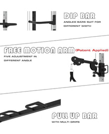 EonfitOmni Power Rack with LAT Pulldown Cable Crossover Pulley System Black7