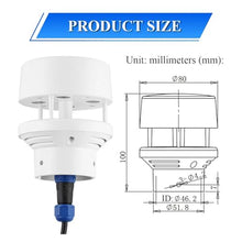 Anemometer 0-45m/s Wind Speed Wind Direction Sensor Module 360° Integrated(0-10V)
