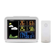 TMMLIJIPL Wall Clock, Digital Alarm Clock Weather Forecast Station Home Room Indoor Outdoor Temperature and Humidity Meter with 5min Snooze Function