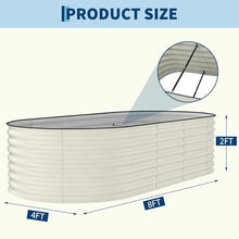 Garvee 6 Pack 7.9 x 3.9 x 2 FT Galvanized Oval Raised Garden Bed Outdoor