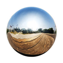 mirror finish garden ball,gazing balls, 201 Seamless Mirror Hollow Balls,Garden Reflective Gazing Globe,for Outdoor Garden Decorations Smooth Ball(Diameter 20cm) (Color : Silver) ( Color : Silver , S