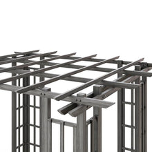 Outsunny 9' x 9' Vinyl Pergola Dark Gray