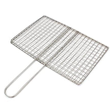 AFPSDLFJDLS 1pcs Stainless Steel BBQ Fish Meat Net Barbecue Grill Mesh Wire Clamp Outdoor Picnic