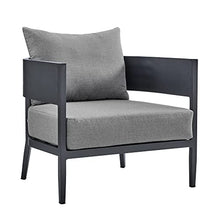 Armen Living Argiope 4 Piece Outdoor Conversation Set Dark Gray